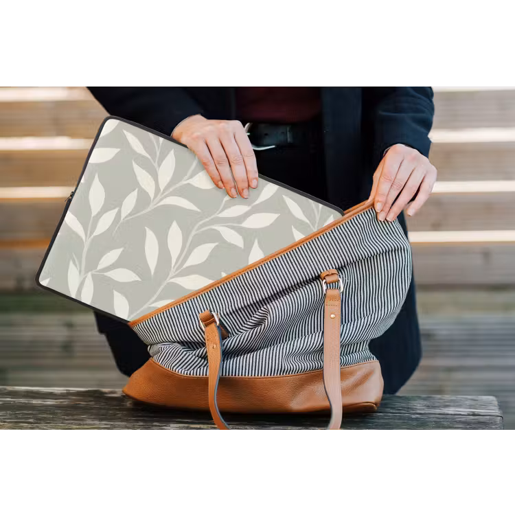 Laptophoes - Minimalistisch - Patroon - Groen — 4