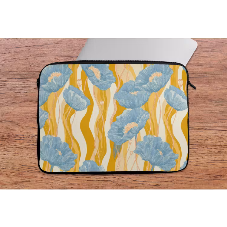 Laptophoes - Papavers - Botanisch - Blauw — 2