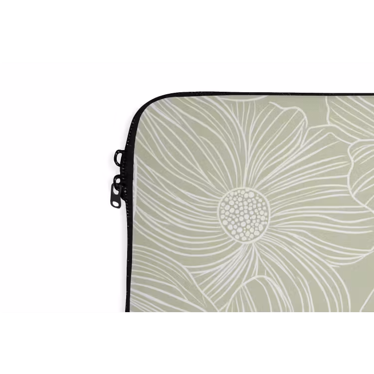 Laptophoes - Sereen - Bloemen - Groen — 6