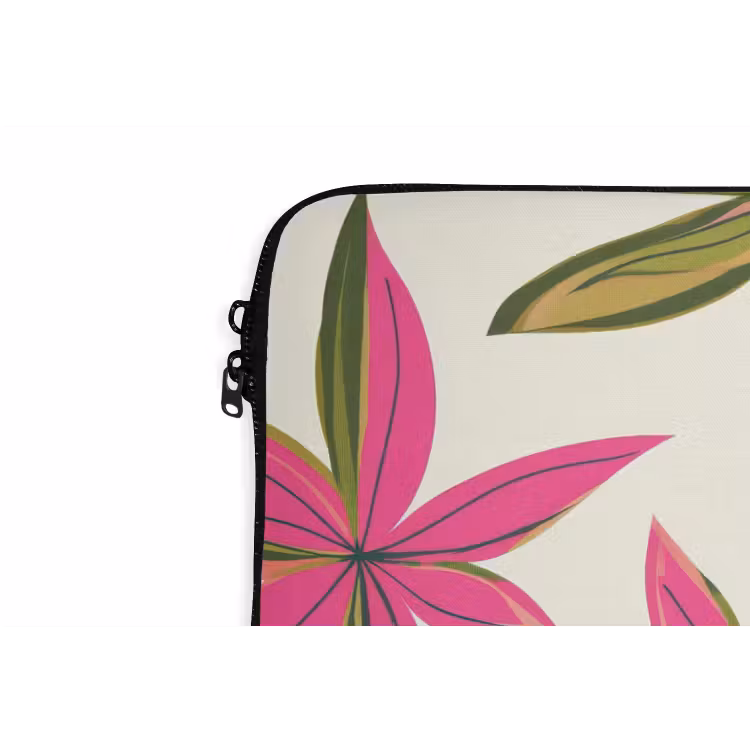 Laptophoes - Tropisch - Bloem - Roze — 6