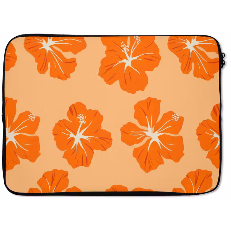 Laptophoes - Tropisch - Hibiscus - Oranje — 1