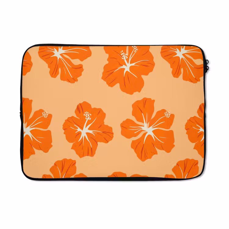Laptophoes - Tropisch - Hibiscus - Oranje — 5