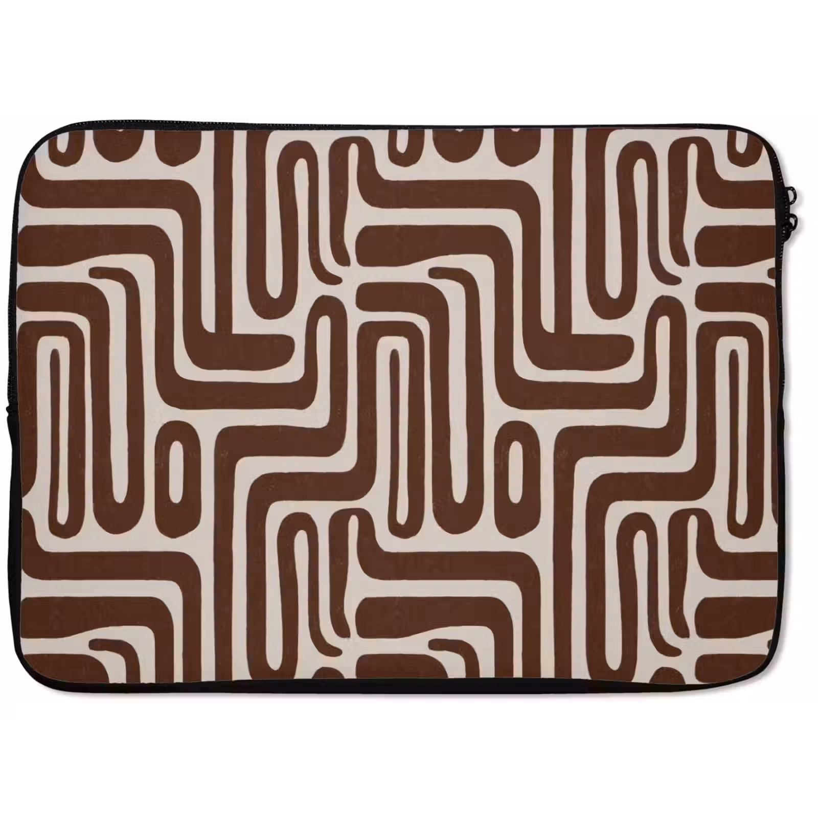 Laptophoes - Abstract - Patroon - Bruin — 1