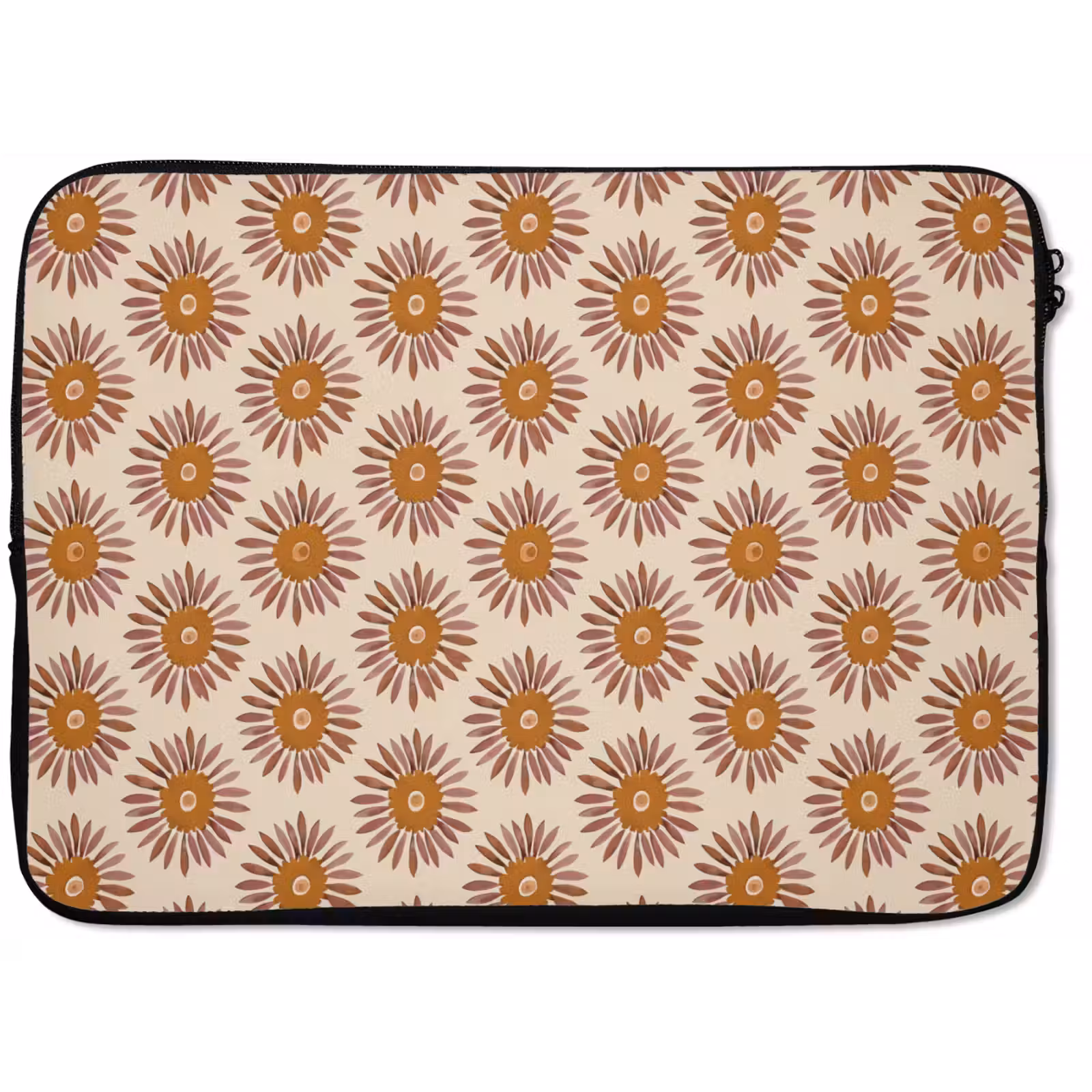 Laptophoes - Patroon - Retro - Bruin — 1