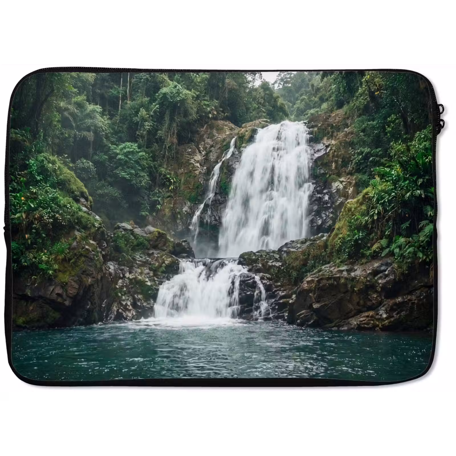 Laptophoes - Waterval - Bos - Natuur - Groen — 1