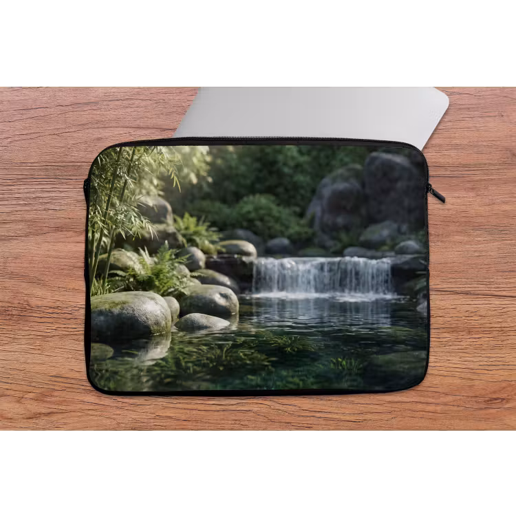 Laptophoes - Beek - Waterval - Natuur - Groen — 2