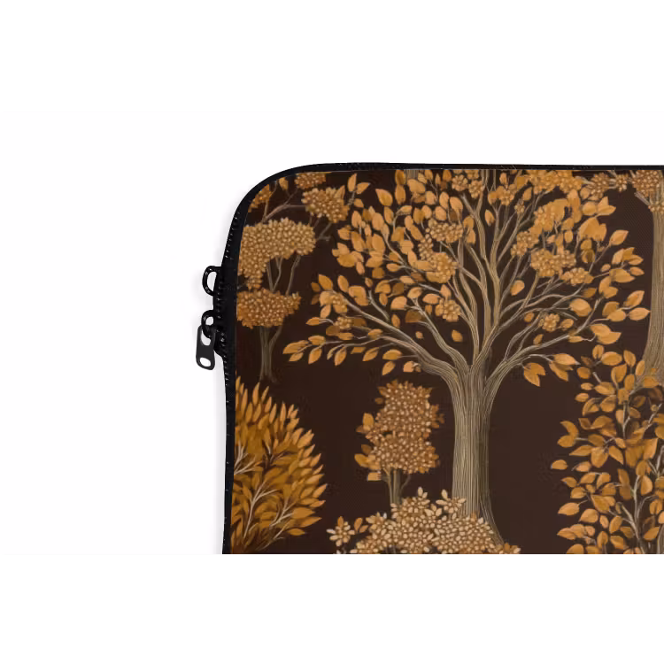 Laptophoes - Bomen - Patroon - Bruin — 6