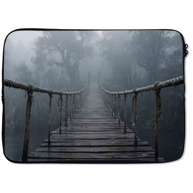 Laptophoes - Brug - Jungle - Mist - Natuur — 1