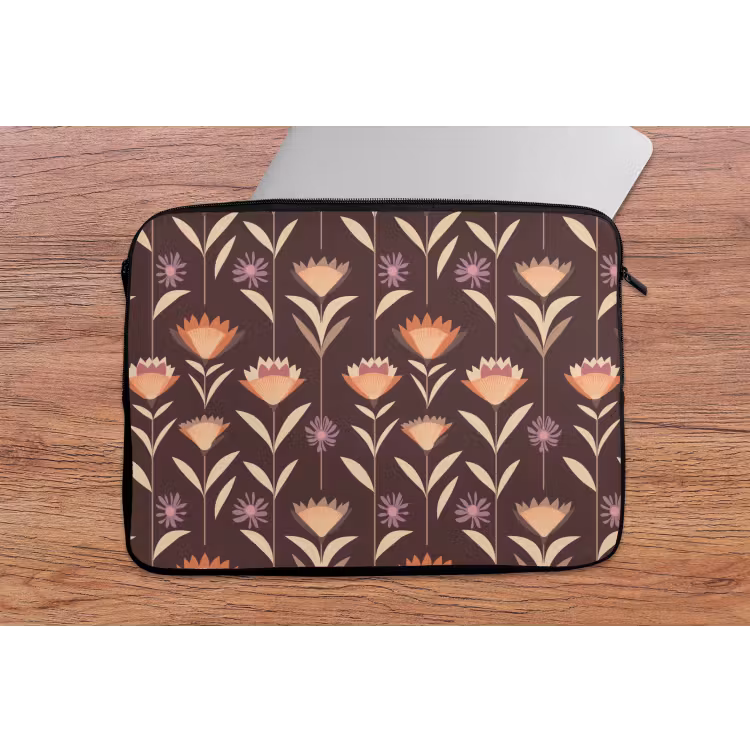 Laptophoes - Elegant - Retro - Bruin — 2