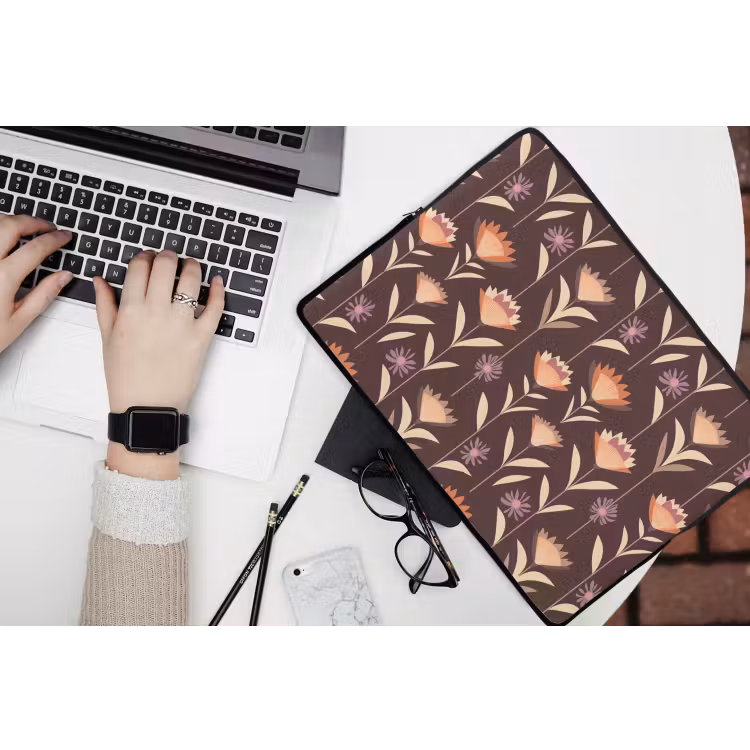 Laptophoes - Elegant - Retro - Bruin — 3