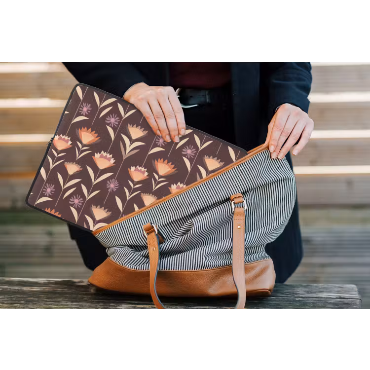 Laptophoes - Elegant - Retro - Bruin — 4