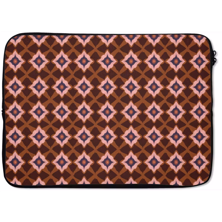 Laptophoes - Geometrisch - Sierlijk - Bruin — 1