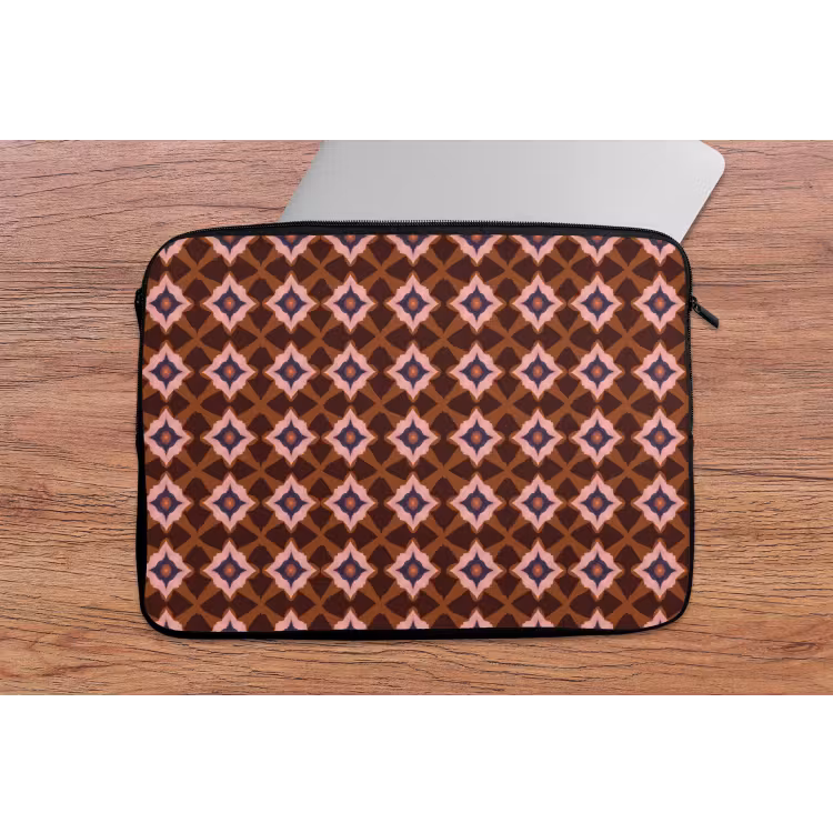 Laptophoes - Geometrisch - Sierlijk - Bruin — 2