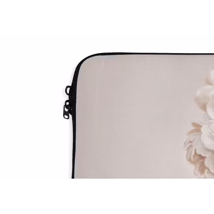 Laptophoes - Gezicht - Pioenrozen - Crème — 6