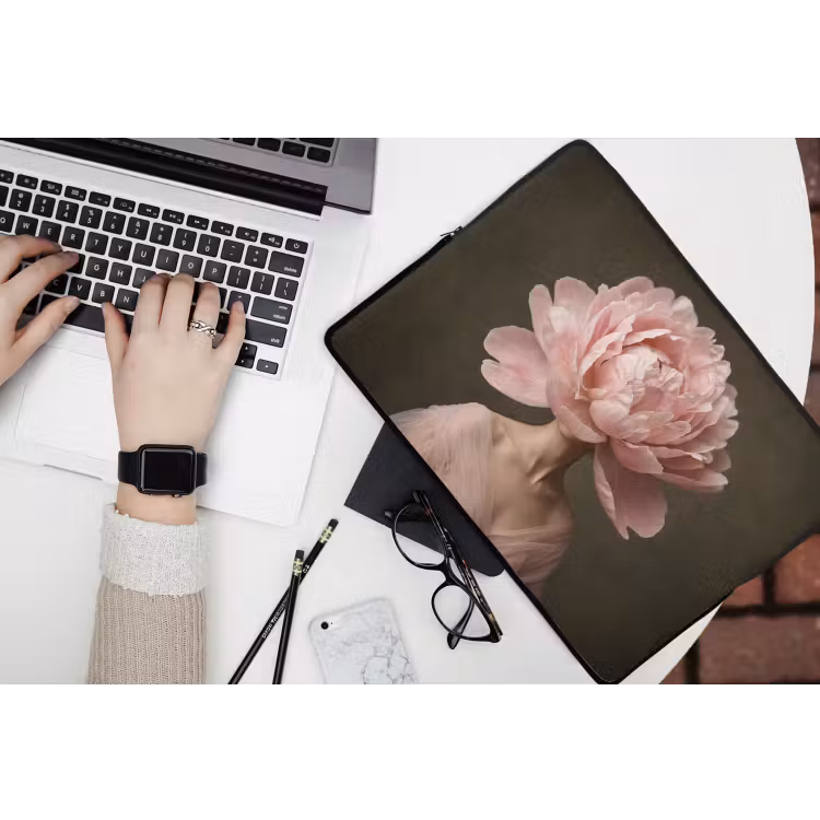 Laptophoes - Gezicht - Roos - Roze — 3