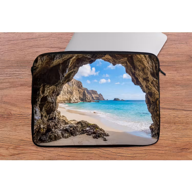 Laptophoes - Grot - Strand - Zee - Blauw — 2