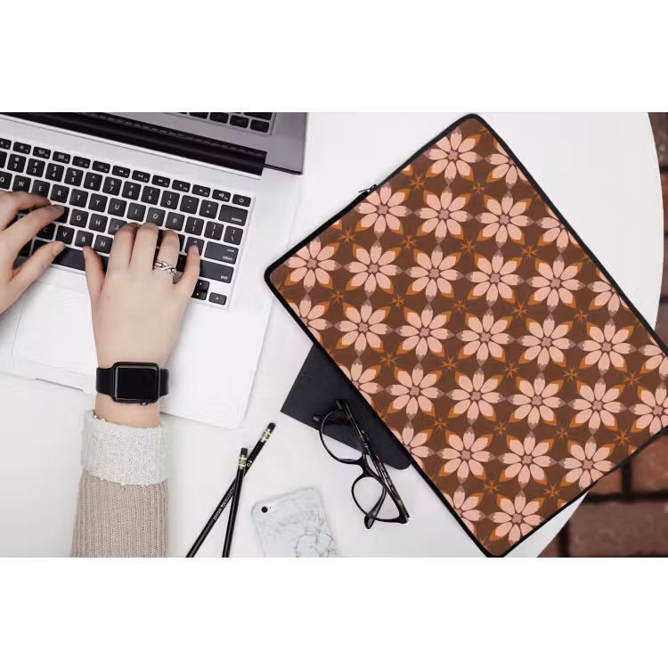 Laptophoes - Klassiek - Retro - Bruin — 3