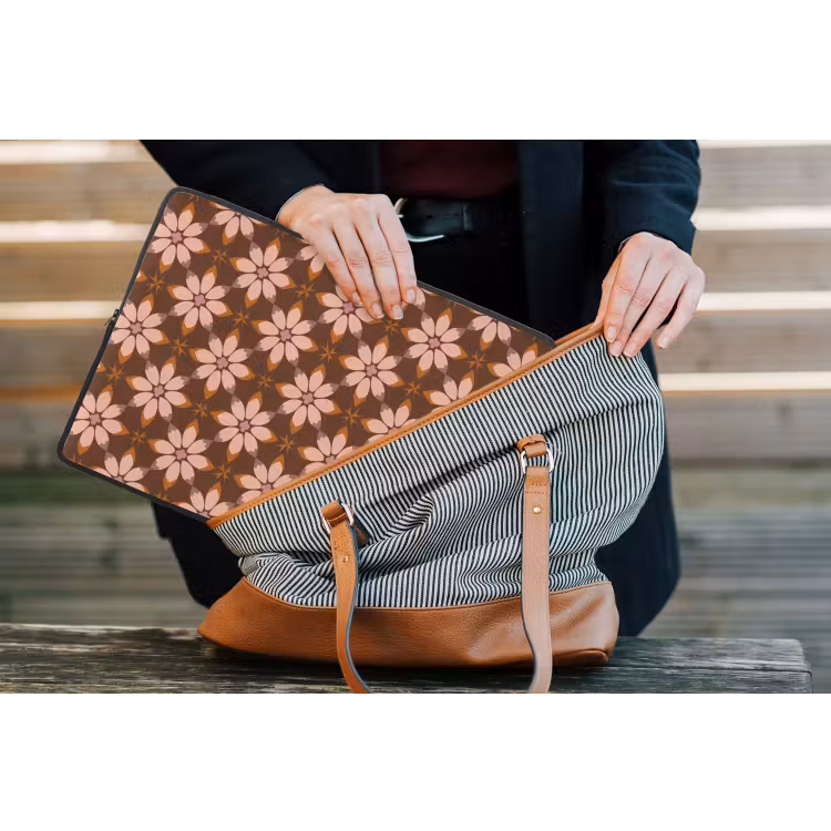 Laptophoes - Klassiek - Retro - Bruin — 4