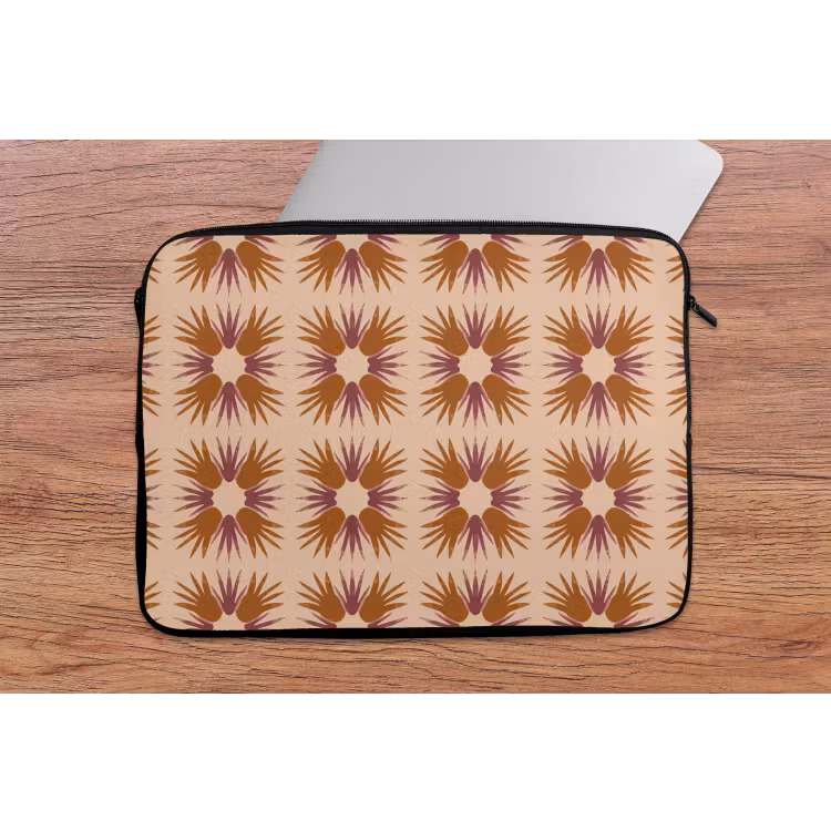 Laptophoes - Ornament - Patroon - Oker — 2