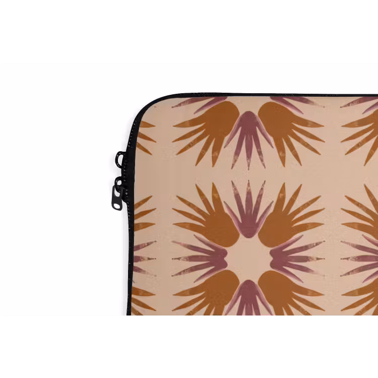 Laptophoes - Ornament - Patroon - Oker — 6