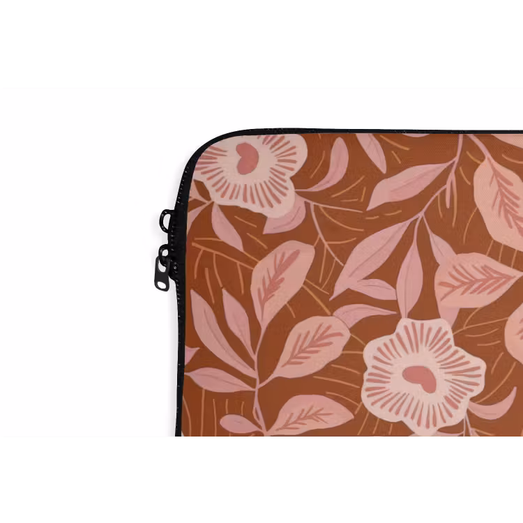 Laptophoes - Patroon - Bladeren - Terracotta — 6