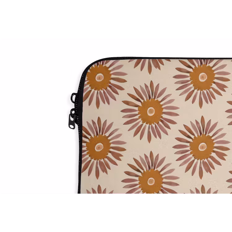 Laptophoes - Patroon - Retro - Bruin — 6