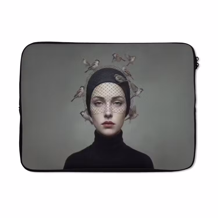 Laptophoes - Portret - Vogels - Zwart — 5
