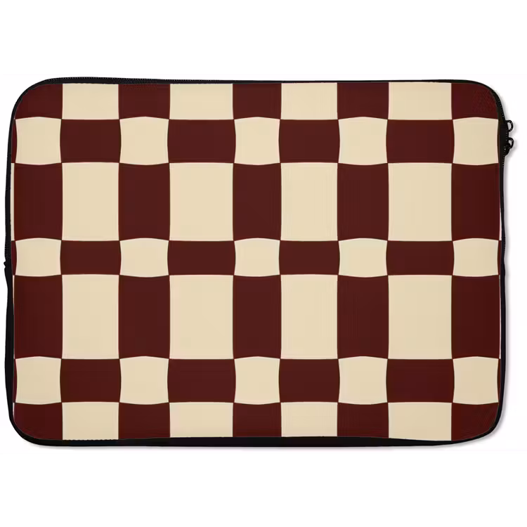 Laptophoes - Retro - Patroon - Bruin — 1