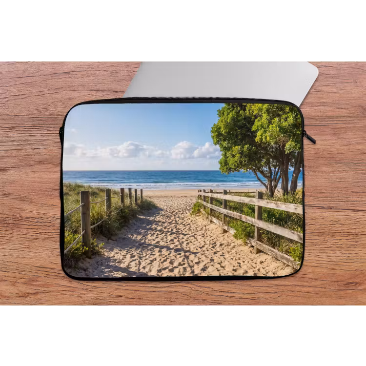Laptophoes - Strand - Zandpad - Oceaan - Natuur — 2
