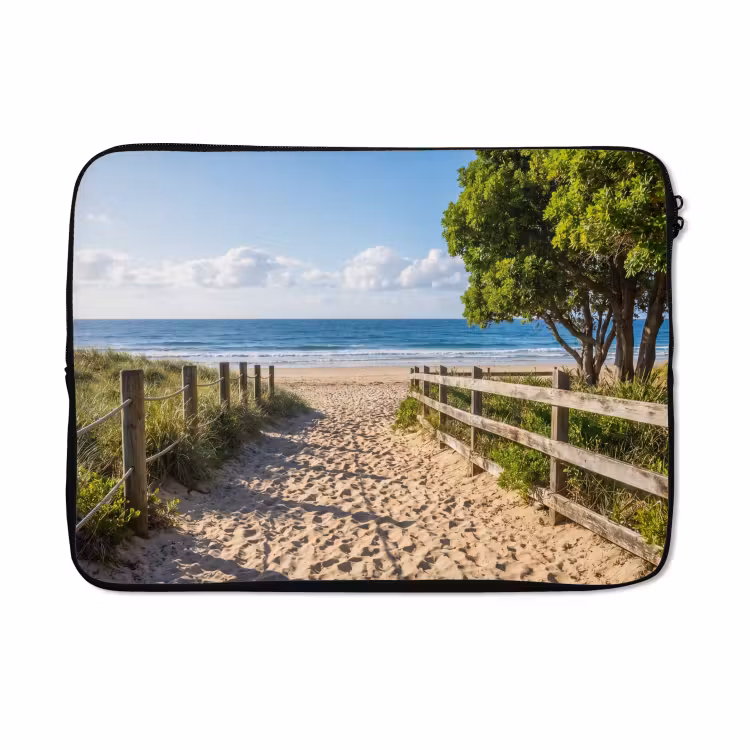 Laptophoes - Strand - Zandpad - Oceaan - Natuur — 5