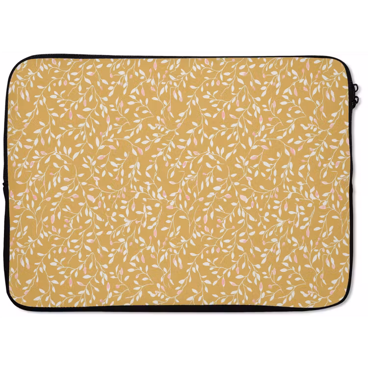 Laptophoes - Takjes - Patroon - Oker — 1