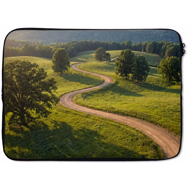 Laptophoes - Weg - Weide - Natuur - Groen — 1