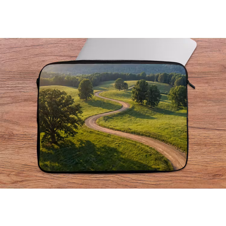 Laptophoes - Weg - Weide - Natuur - Groen — 2