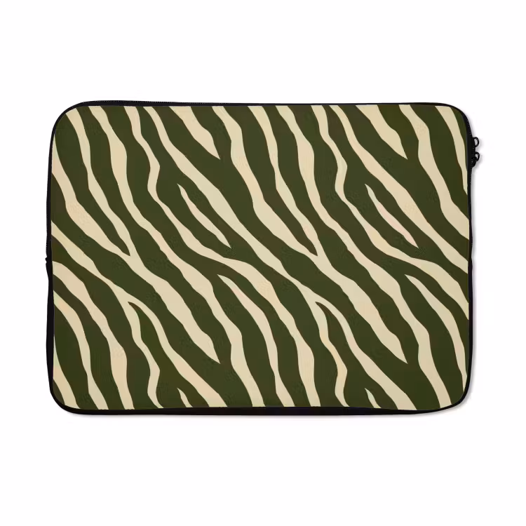 Laptophoes - Zebra - Patroon - Groen — 5