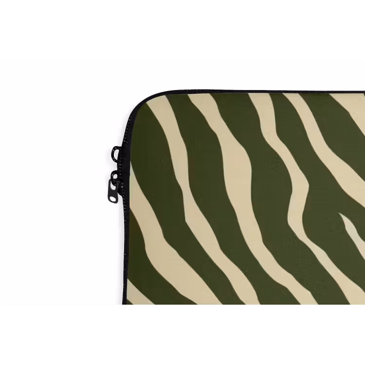Laptophoes - Zebra - Patroon - Groen — 6