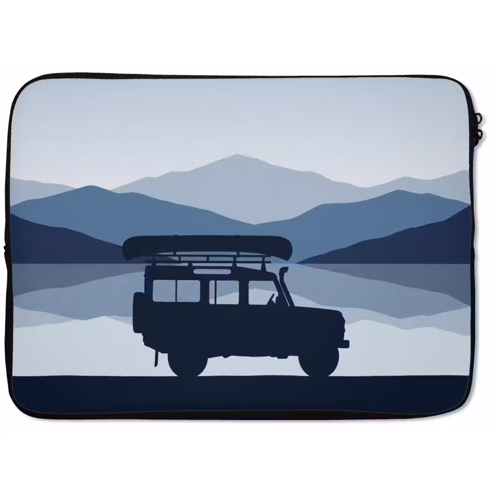 Laptophoes - Auto - Meer - Bergen - Blauw — 1