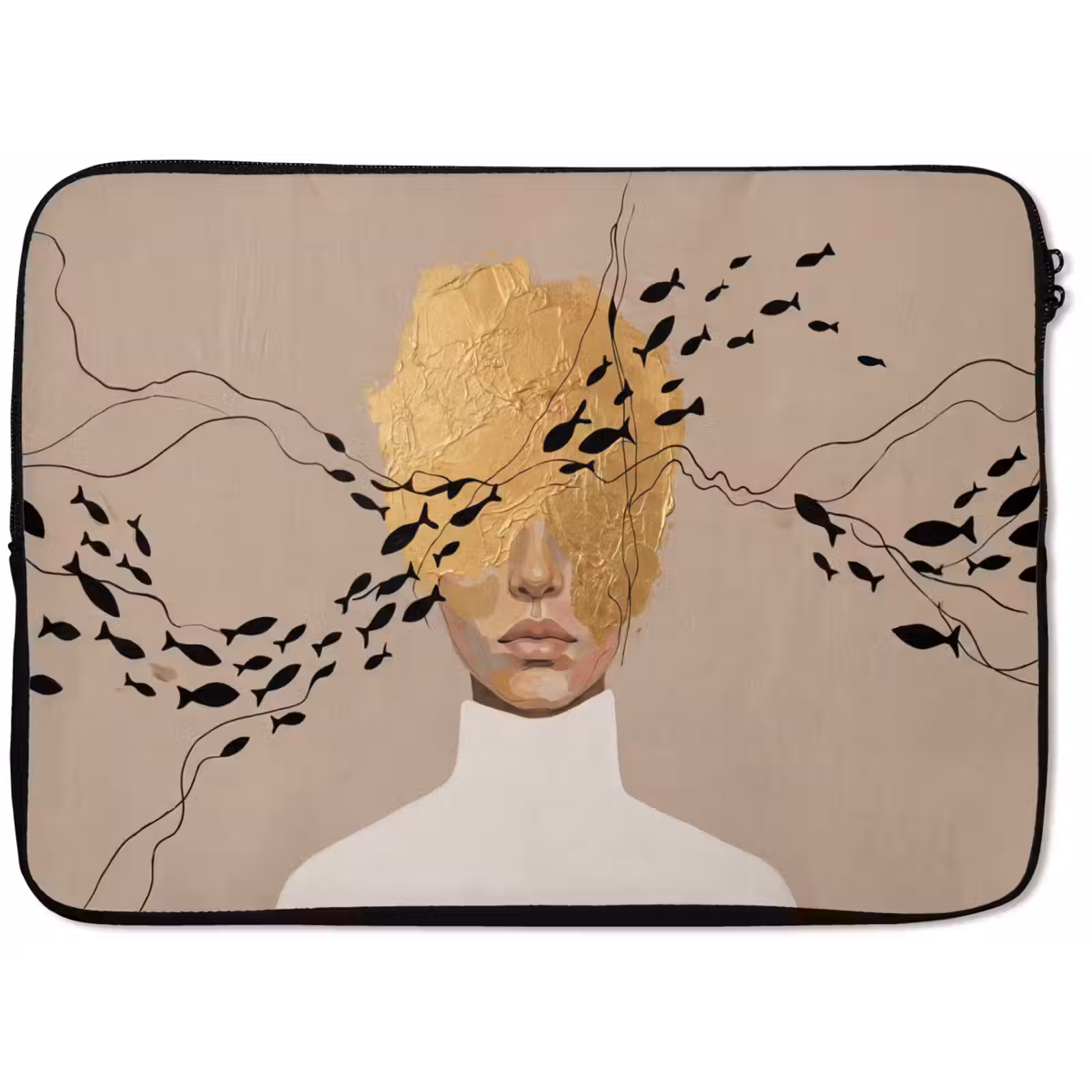 Laptophoes - Modern - Vrouw - Goud — 1