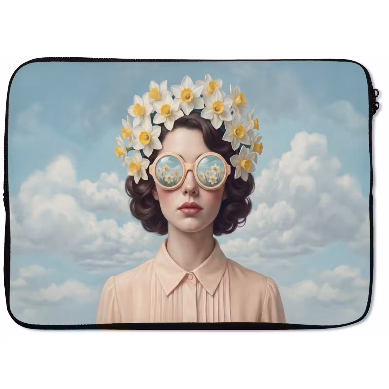 Laptophoes - Vrouw - Narcissen - Geel — 1