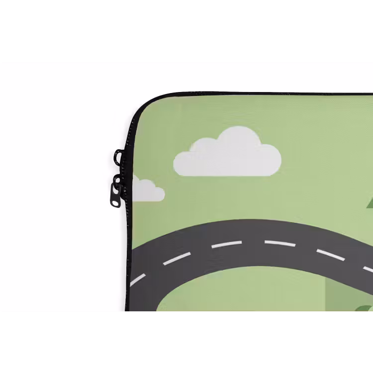 Laptophoes - Auto - Bergweg - Natuur - Illustratie — 6