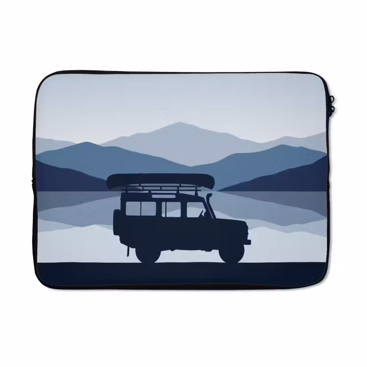 Laptophoes - Auto - Meer - Bergen - Blauw — 5