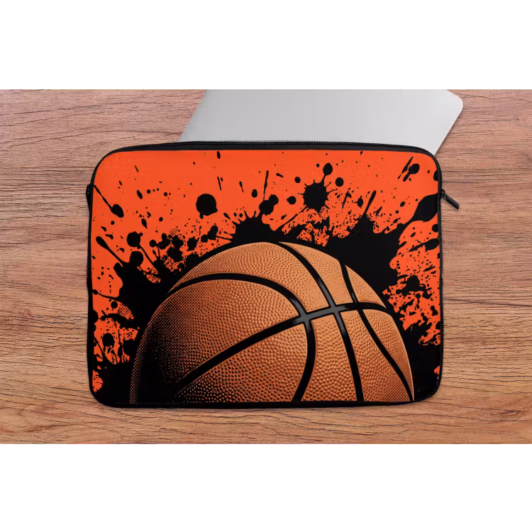 Laptophoes - Basketbal - Verf - Sport - Oranje — 2