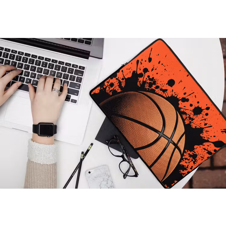 Laptophoes - Basketbal - Verf - Sport - Oranje — 3