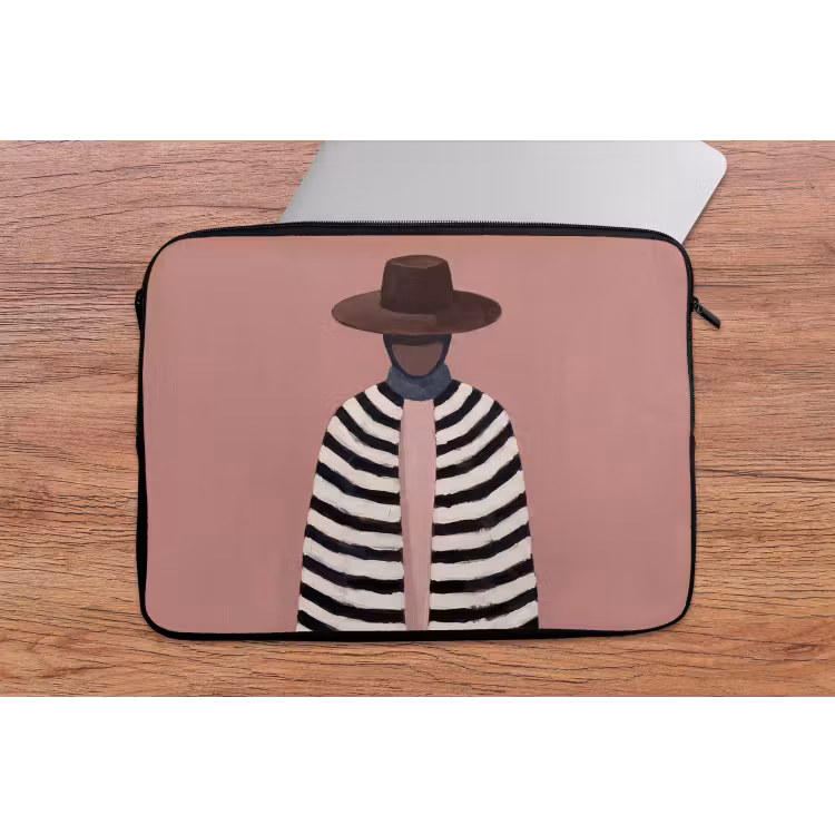 Laptophoes - Grafisch - Vrouw - Roze — 2