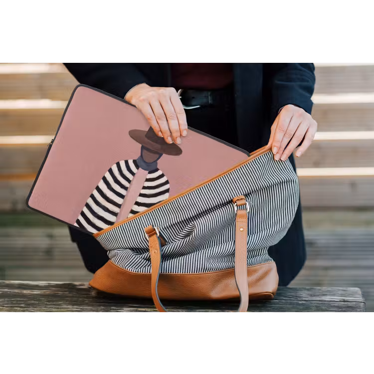 Laptophoes - Grafisch - Vrouw - Roze — 4