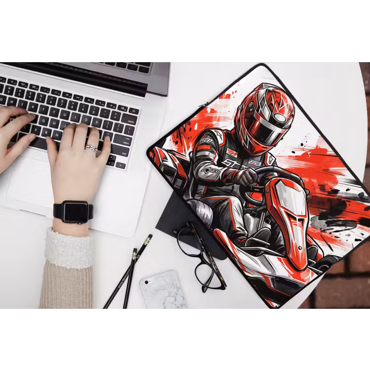 Laptophoes - Kart - Coureur - Snelheid - Rood — 3