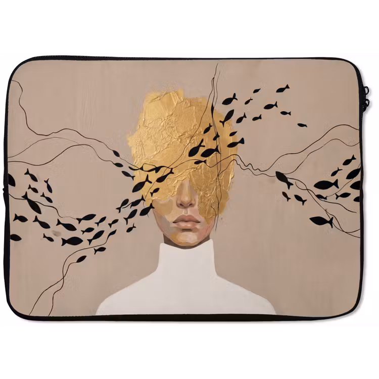 Laptophoes - Modern - Vrouw - Goud — 1