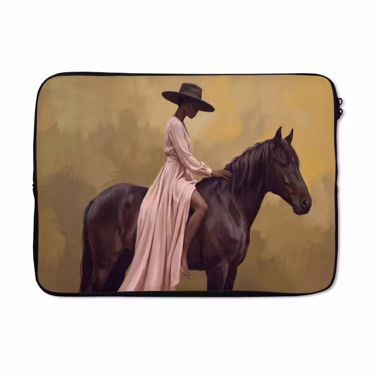 Laptophoes - Paard - Klassiek - Oker — 5