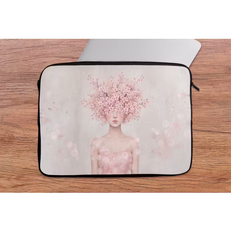 Laptophoes - Portret - Kersenbloesem - Roze — 2