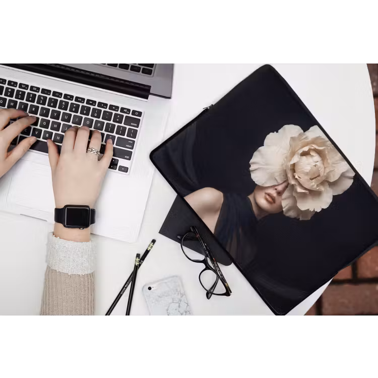Laptophoes - Roos - Tijdloos - Zwart — 3