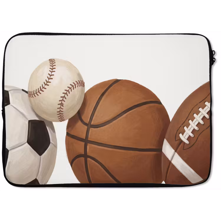 Laptophoes - Sport - Ballen - Illustratie — 1